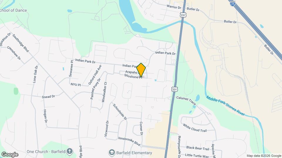 325 Shoshone Pl Map and Location Details