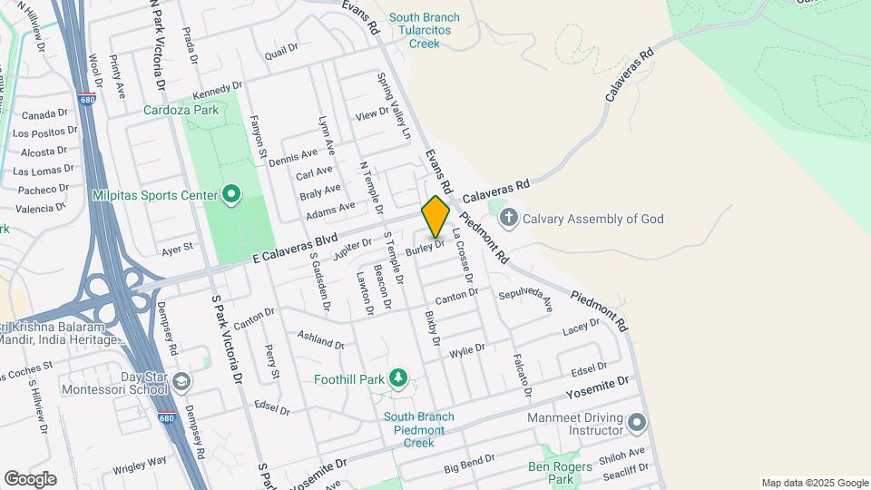 1834 Burley Dr Map and Location Details