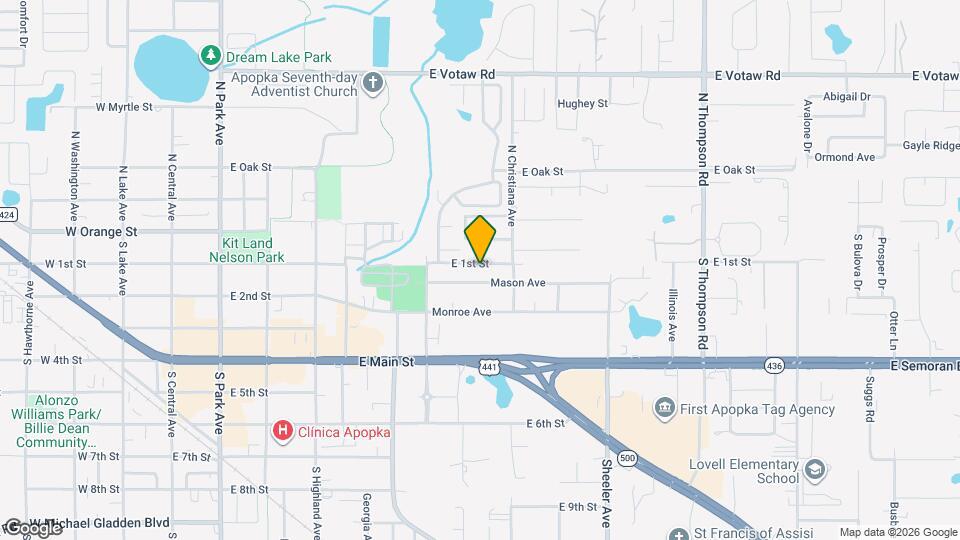 616 E 1st St Map and Location Details