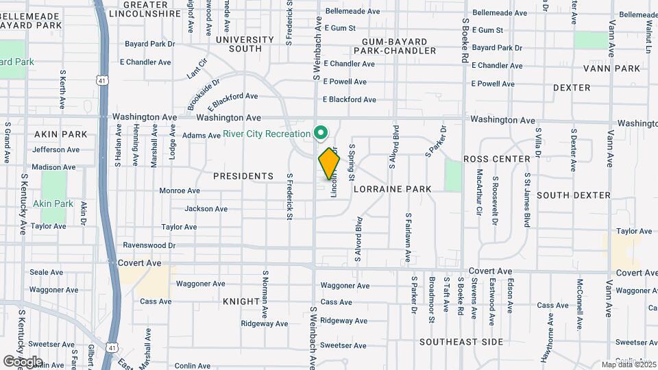 1227 S Lincoln Park Dr Map and Location Details