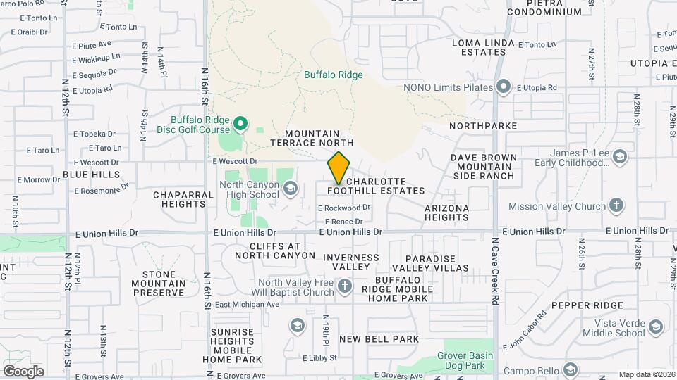 1952 E Rosemonte Dr Map and Location Details