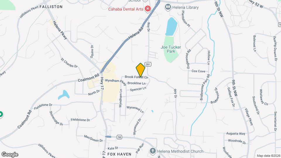 9399 Brook Forest Cir Map and Location Details