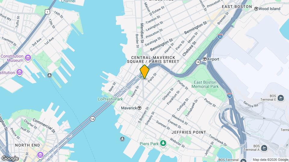 77 Meridian St, Unit 1 Map and Location Details
