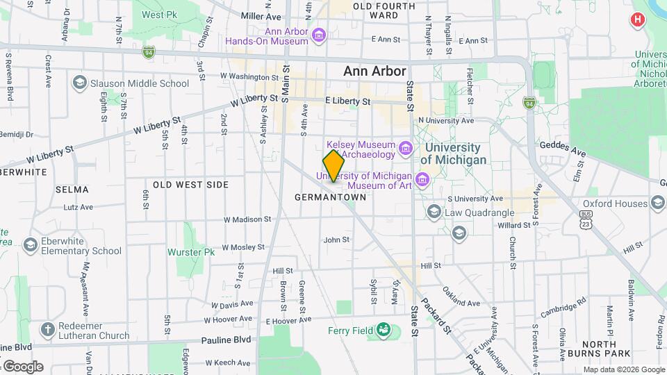 315 Packard St Map and Location Details