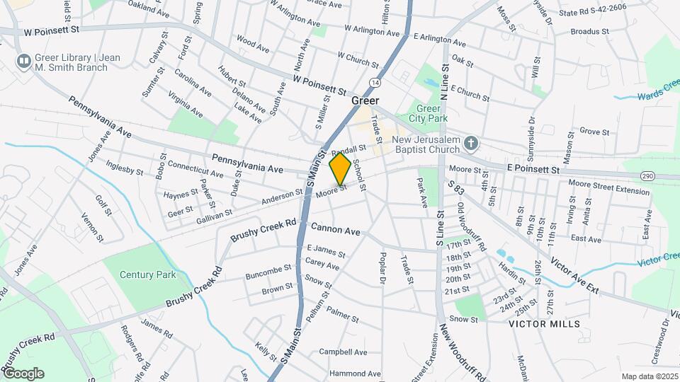 206 Moore St Map and Location Details