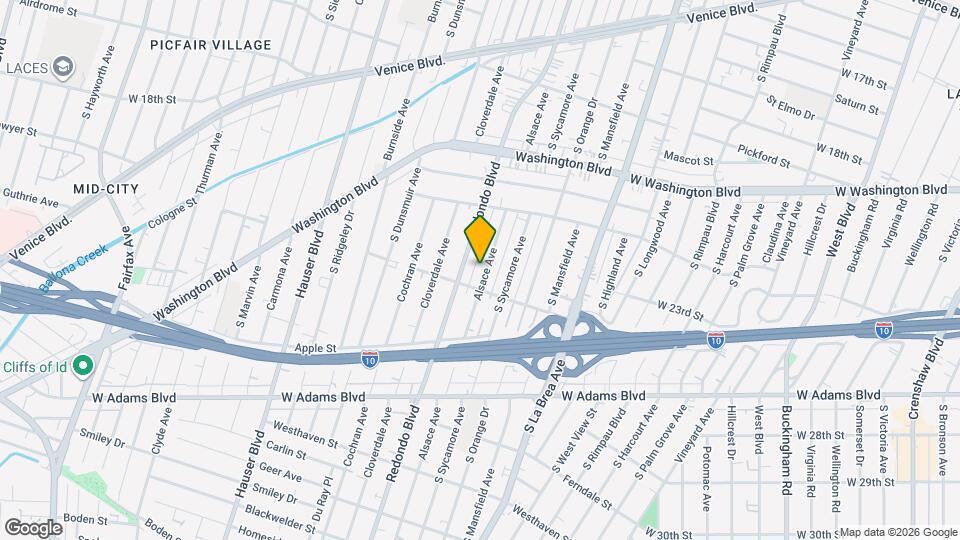 2227 Alsace Ave Mapa y Detalles de la Ubicación