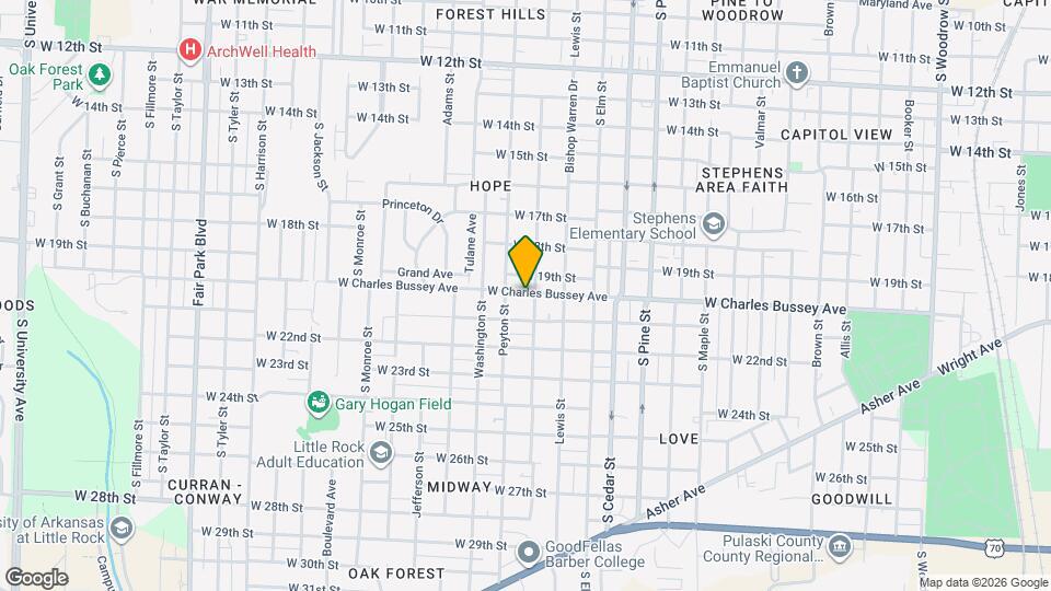2000 Abigail St Mapa y Detalles de la Ubicación