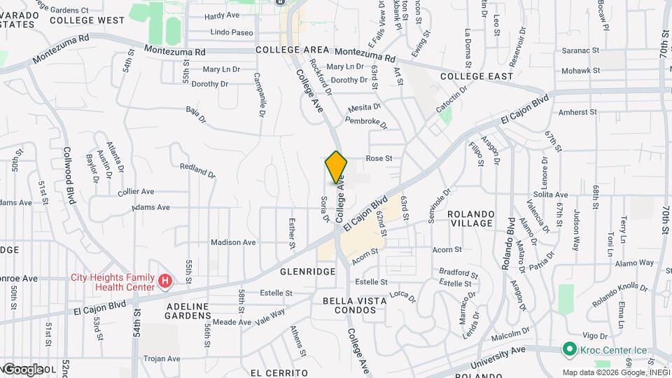 4734 College Ave Map and Location Details