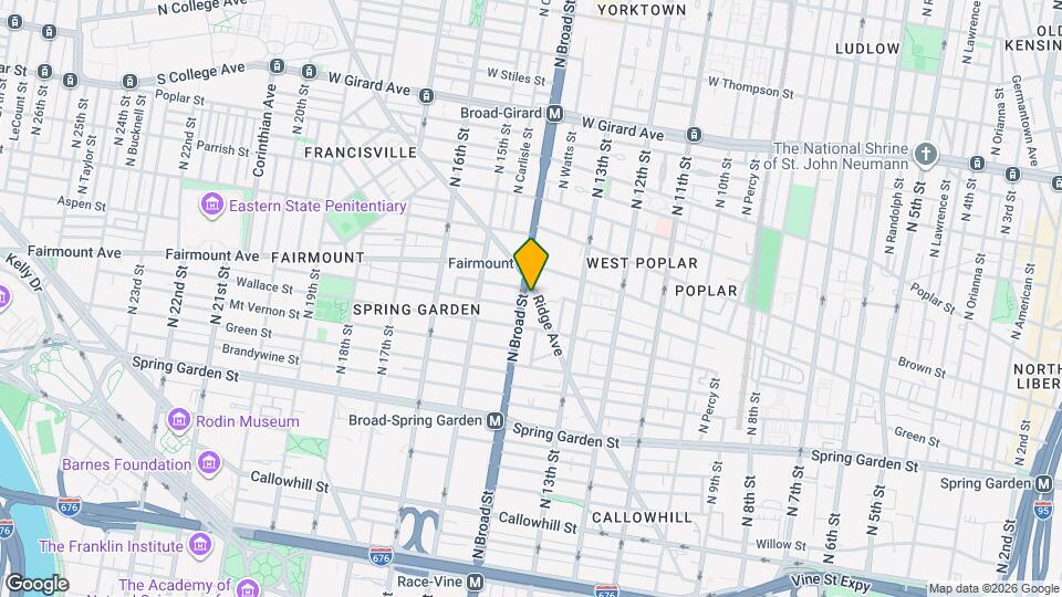 687 N Broad St Map and Location Details