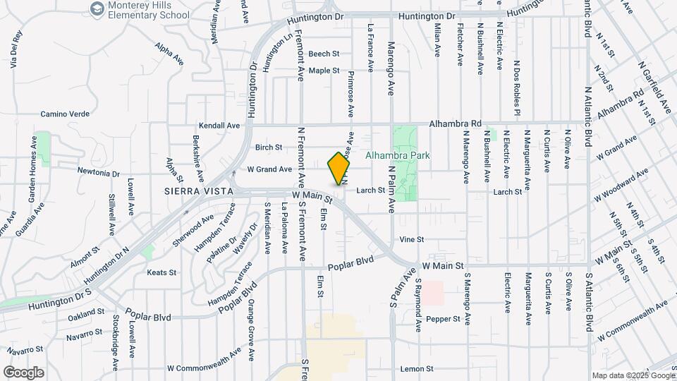 15-17 1/2 N. Primrose Ave Mapa y Detalles de la Ubicación