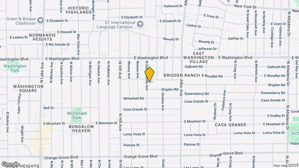 1166 N Sierra Bonita Ave Map and Location Details