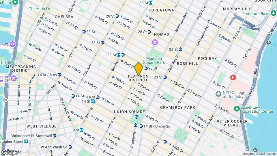 4 W 21st St Map and Location Details