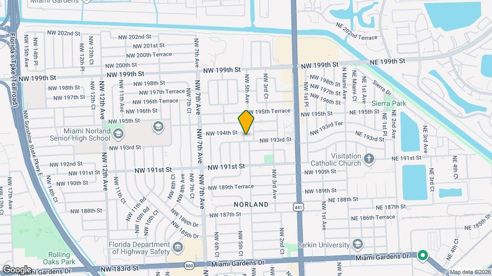 19301 NW 5th Ct Mapa y Detalles de la Ubicación