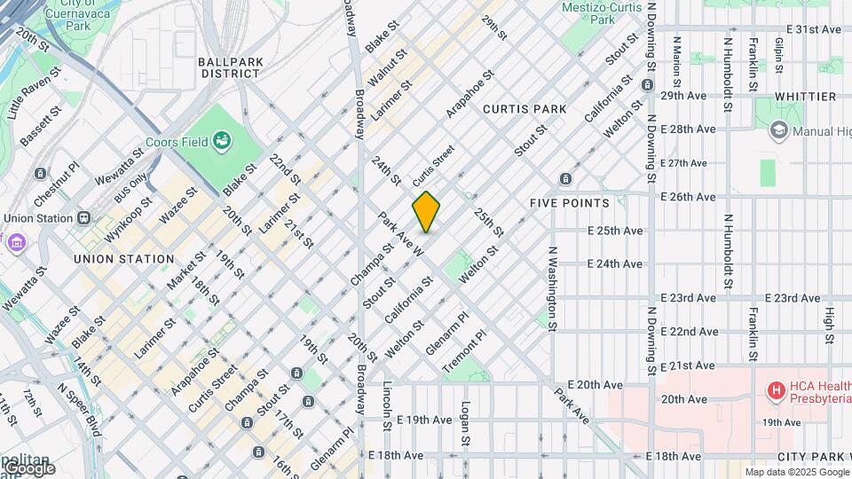 2321 Stout St Map and Location Details