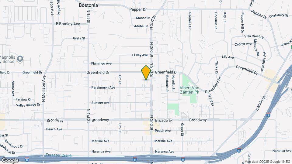1288 Persimmon Ave Map and Location Details
