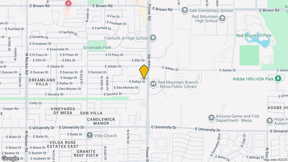 6746 E Dallas St Map and Location Details