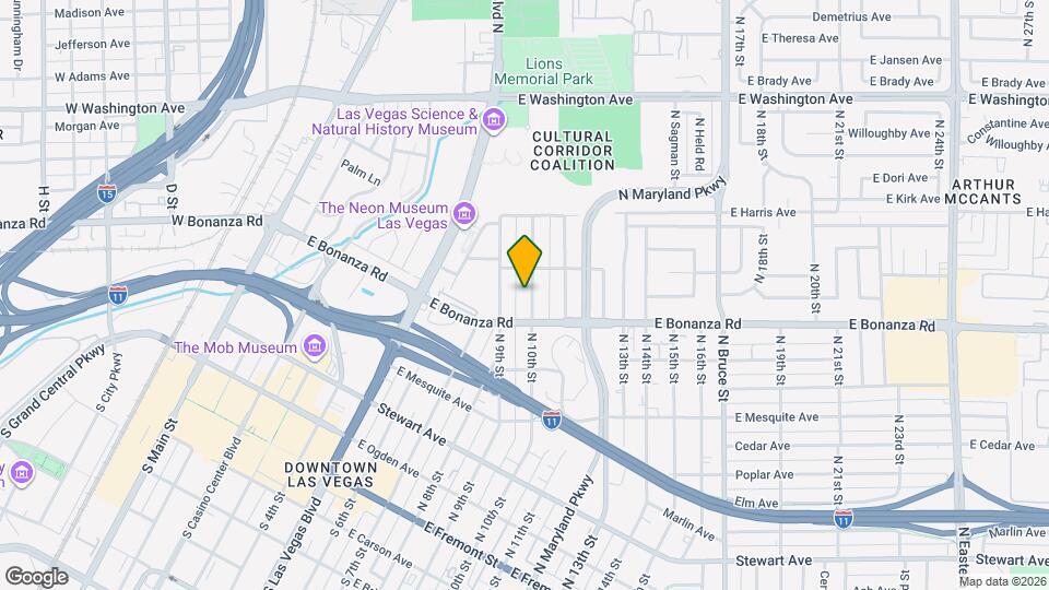 623 N 10th St Map and Location Details