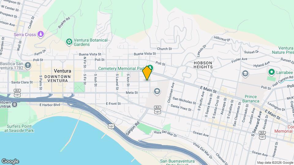 1276 E Santa Clara St Map and Location Details