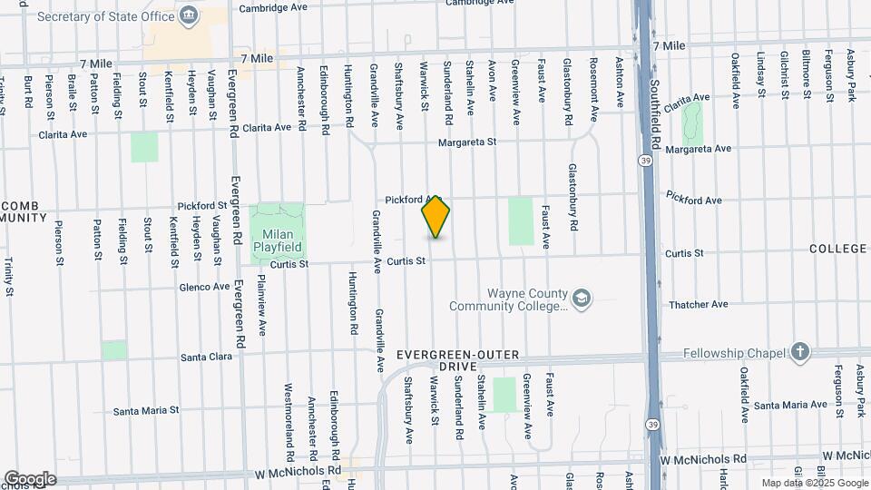 18224 Warwick St Map and Location Details