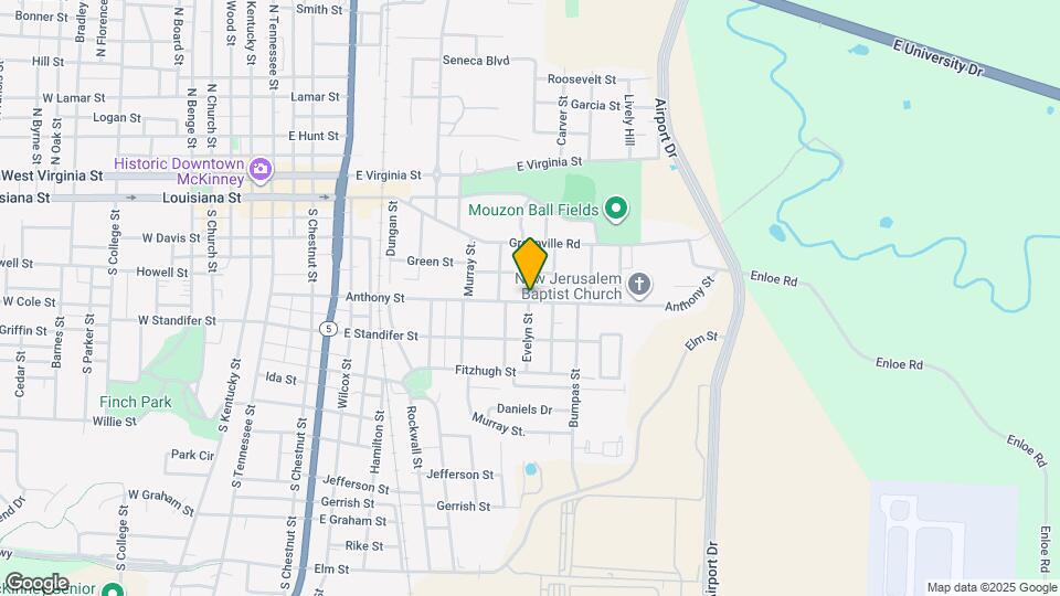 1101 Anthony St Mapa y Detalles de la Ubicación