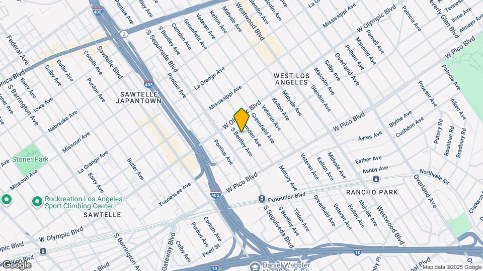 2230 S Bentley Ave Map and Location Details