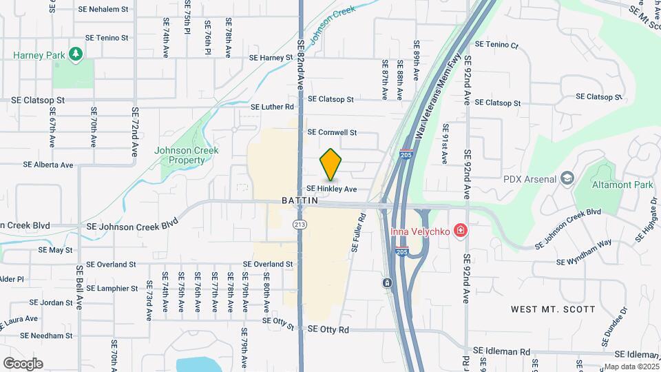 8321 SE Hinckley Ave Map and Location Details