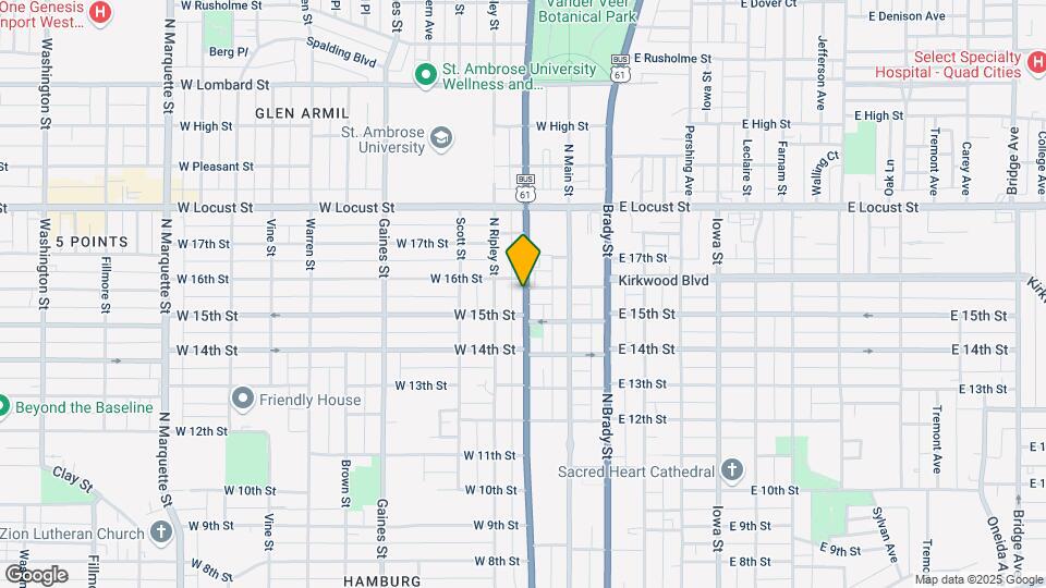 1518 1/2 N Harrison St Map and Location Details