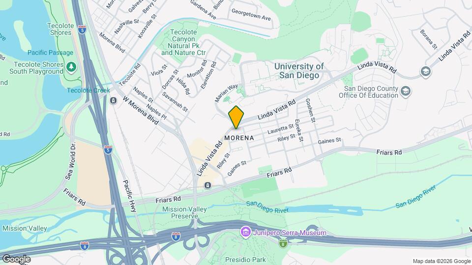 5447 Mildred St Map and Location Details