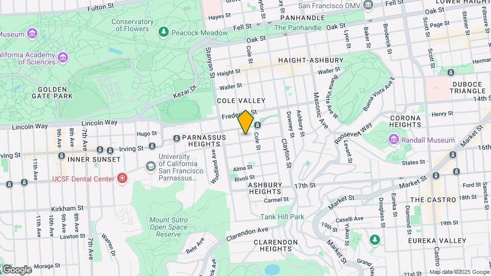 136 Parnassus Ave Map and Location Details