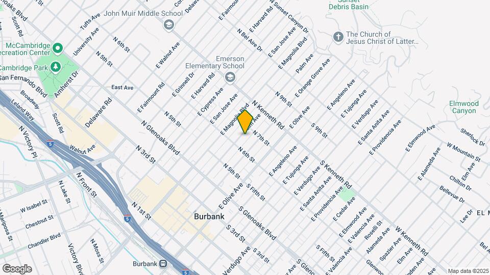 622 E Palm Ave Map and Location Details
