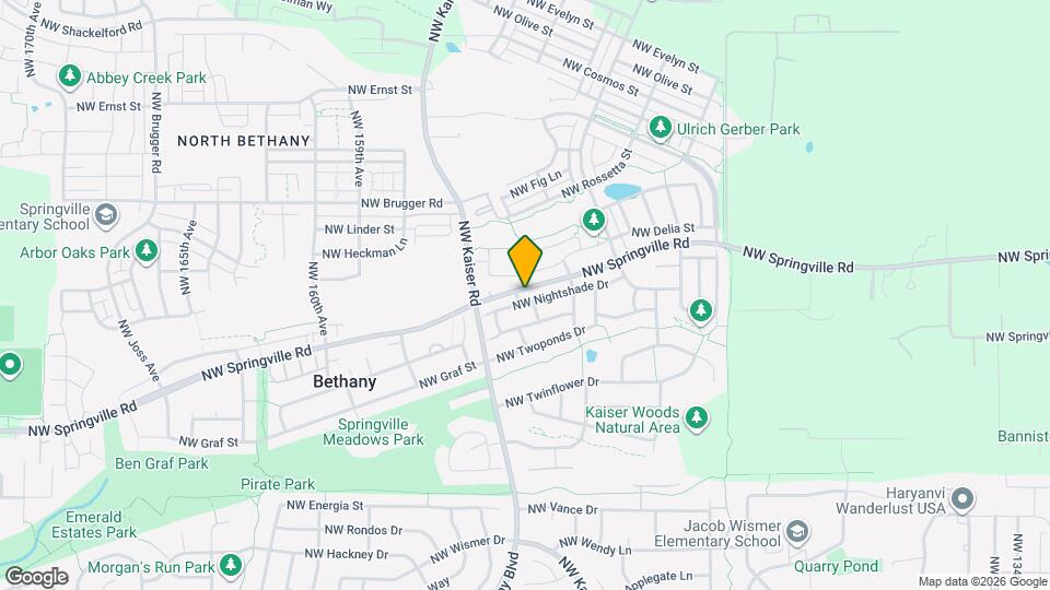 15265 NW Nightshade Dr Map and Location Details