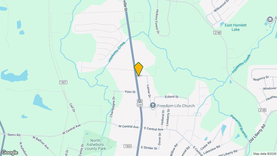 2128 N Fayetteville St Map and Location Details