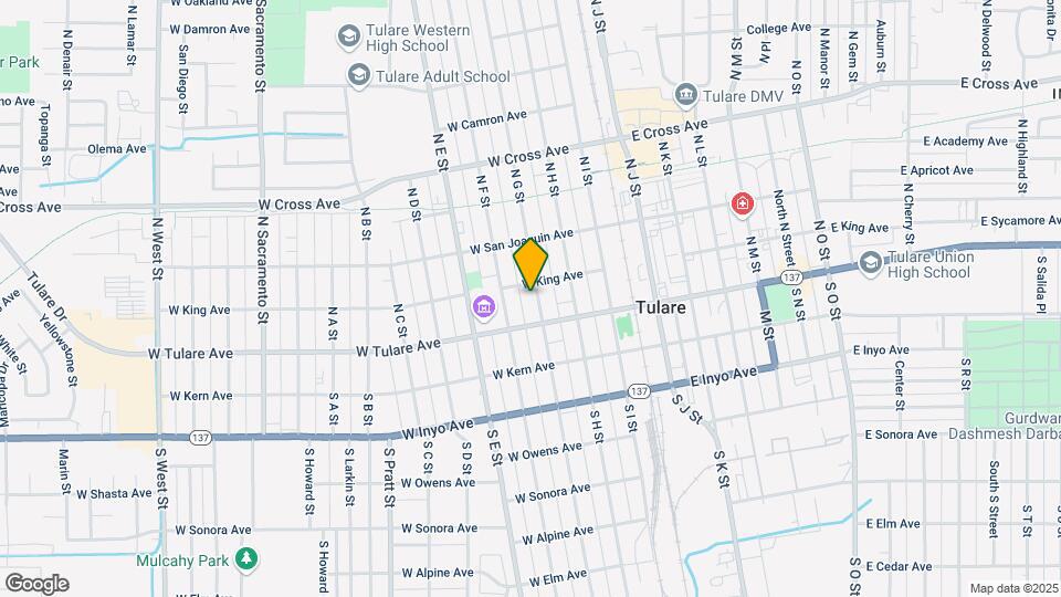 145 N G St Mapa y Detalles de la Ubicación