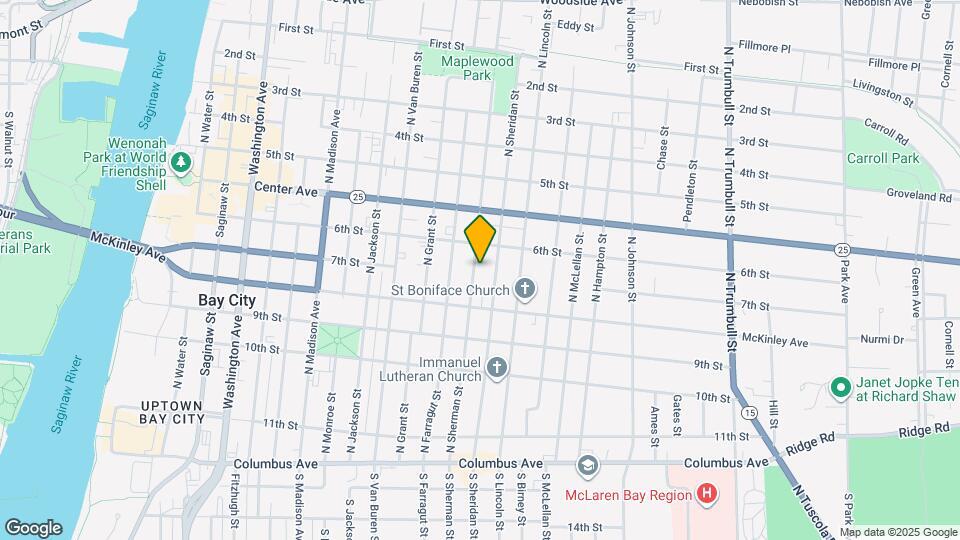 600 N Sherman St Map and Location Details