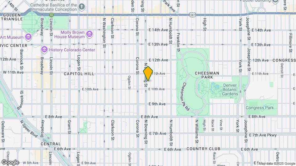 1044 Downing Mapa y Detalles de la Ubicación