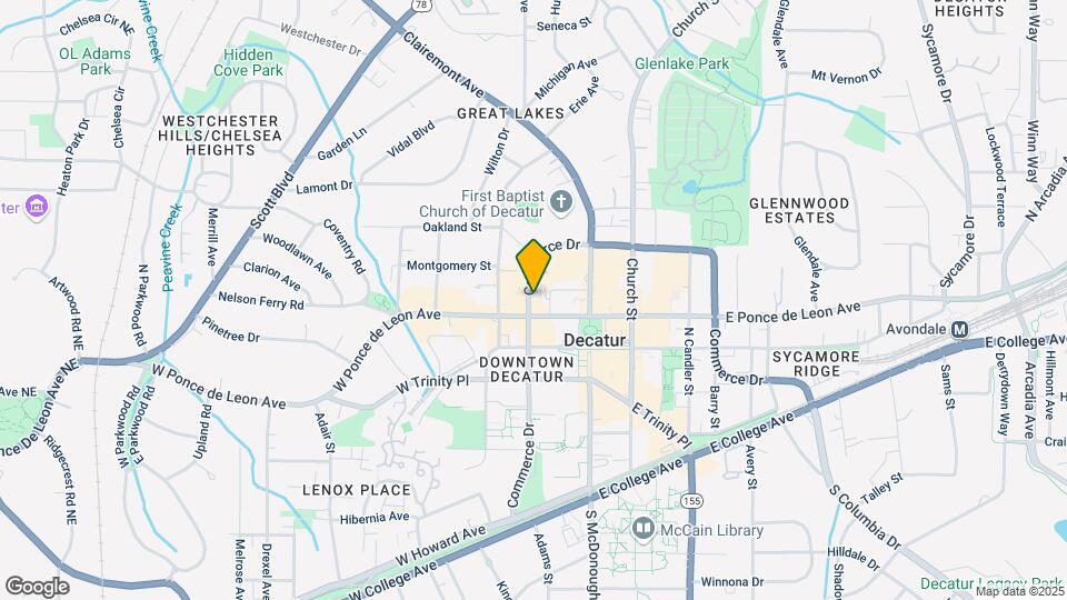 201 W Ponce de Leon Ave Map and Location Details
