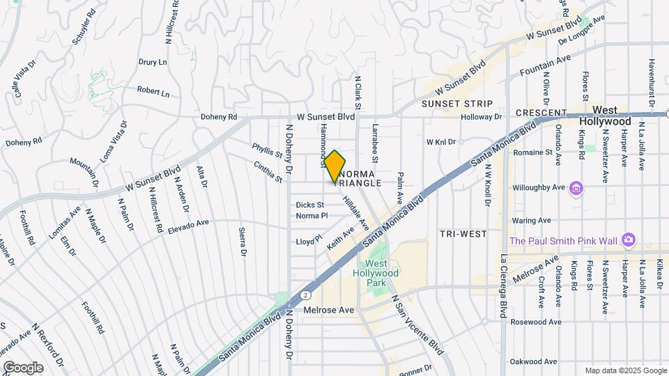 8960 Cynthia St Map and Location Details