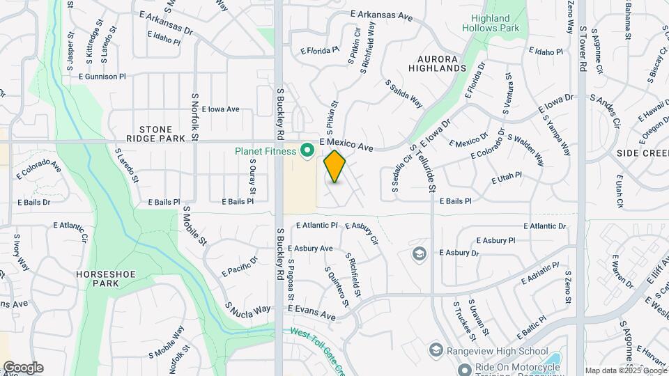 1836 S Pitkin Cir Map and Location Details