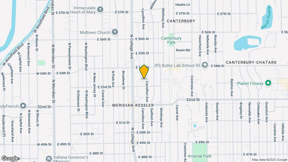 5316 Carrollton Ave Mapa y Detalles de la Ubicación
