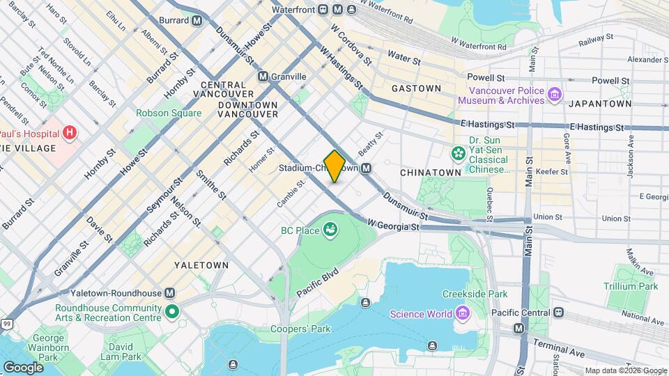 161 W Georgia St Map and Location Details