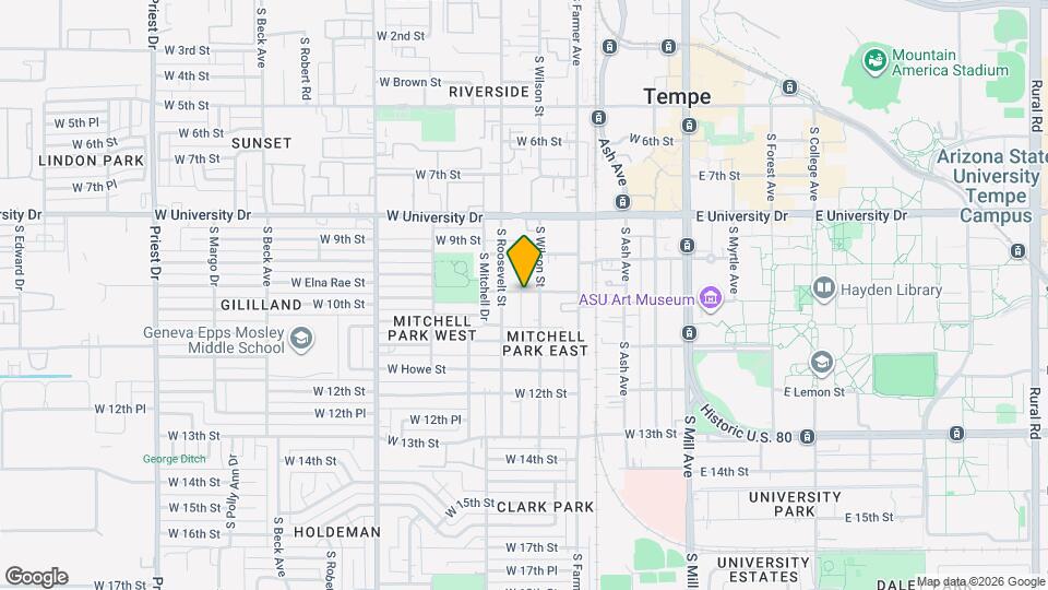 521 W 10th St Map and Location Details