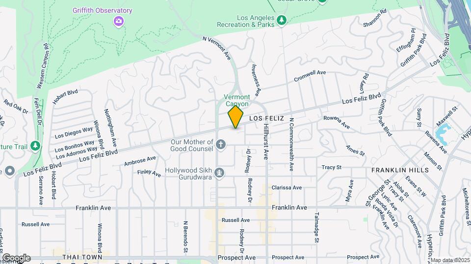 4614-4620 Los Feliz Blvd Mapa y Detalles de la Ubicación