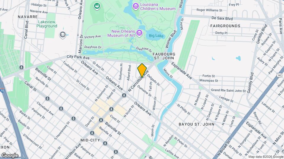 940 N Carrollton Ave Map and Location Details