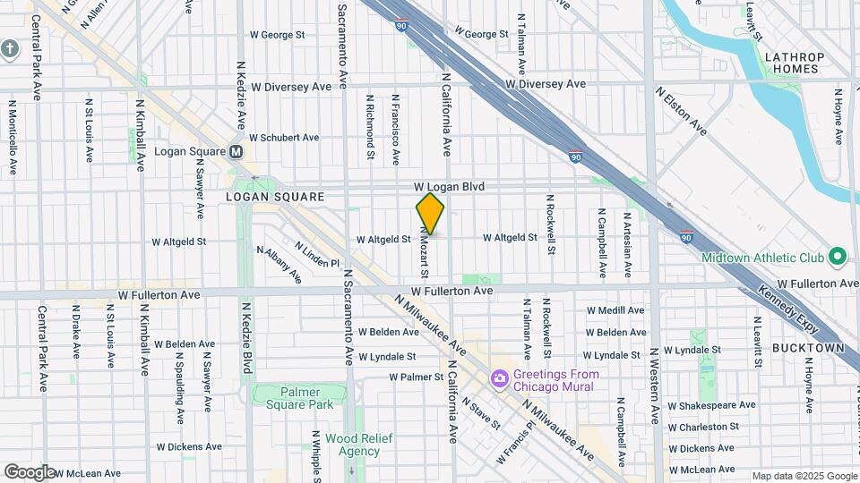 2457 N Mozart St Map and Location Details