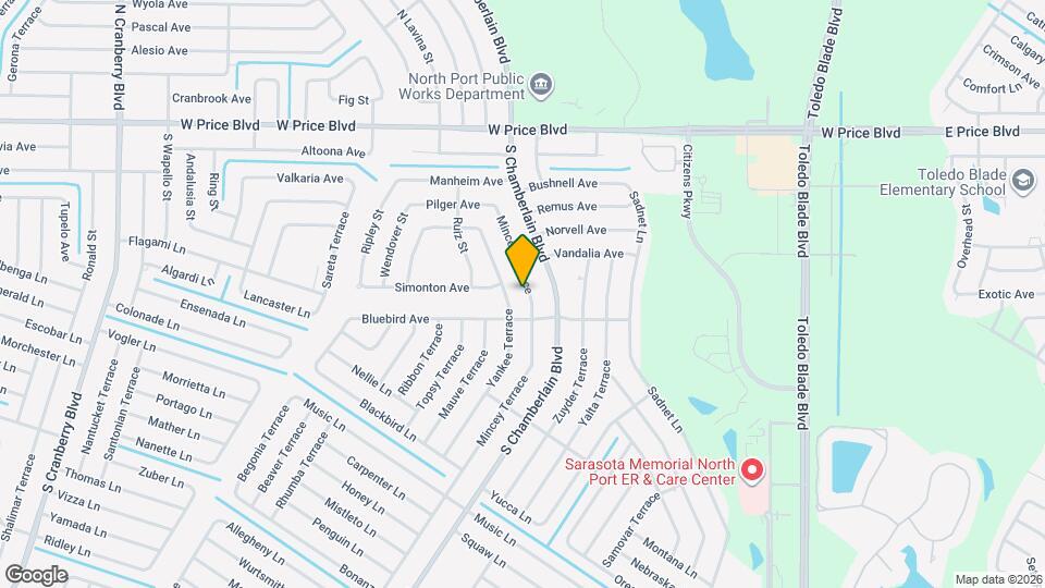 1861 Mincey Terrace Map and Location Details