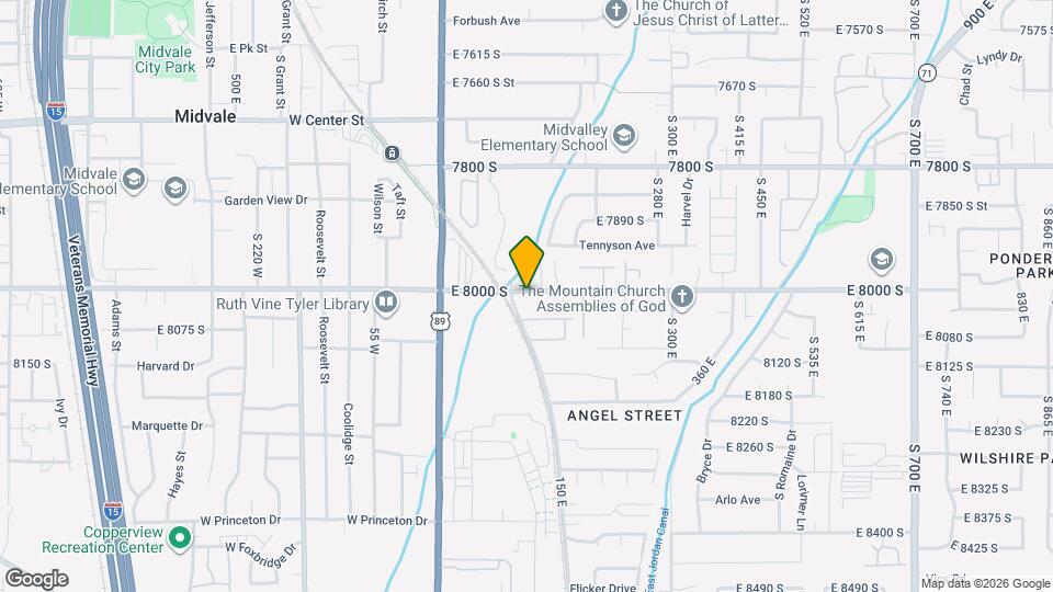 169 E 8000 S Map and Location Details