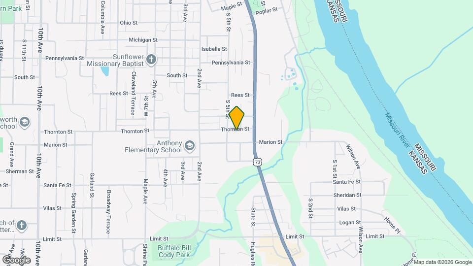 425 Thornton St Map and Location Details