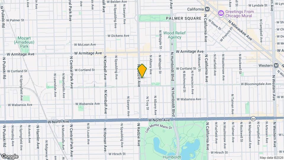 1817 N Kedzie Ave, Unit 3 Map and Location Details