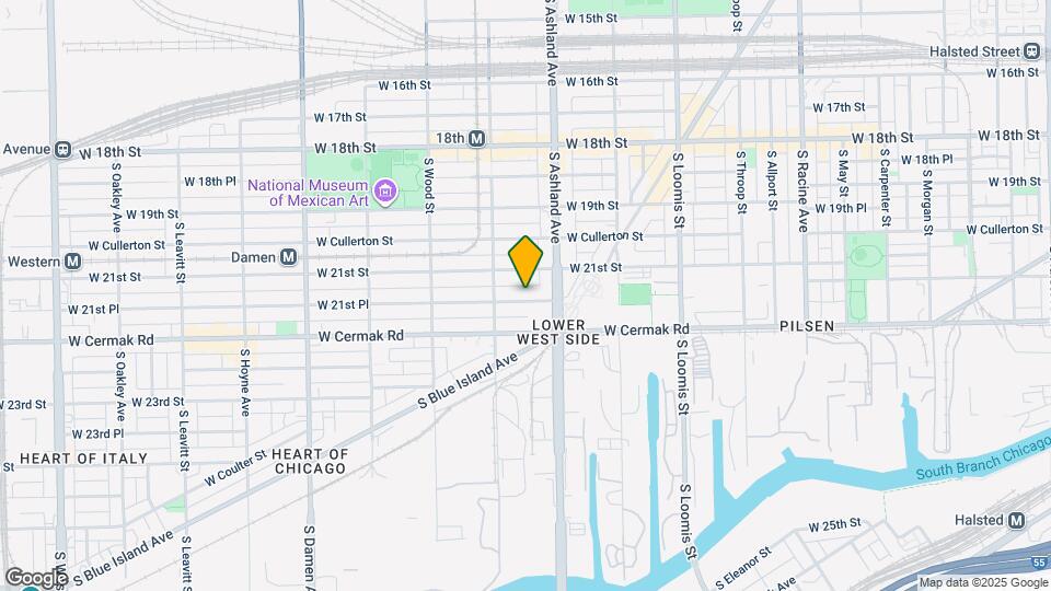 1628 W 21st Pl Map and Location Details