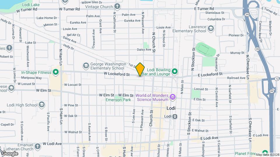 314 W Lockeford St Map and Location Details